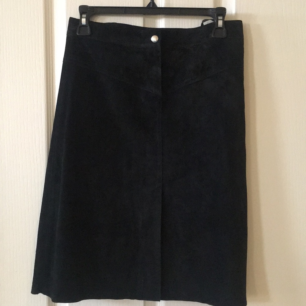 Bebe black suede skirt